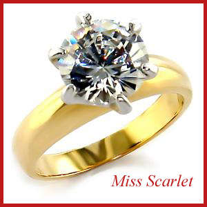 SPARKLING SIMULATED DIAMOND RING - SIZE 6
