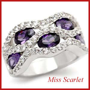SIMULATED AMETHYST RING - SIZE 7