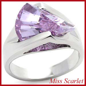 SIMULATED LIGHT AMETHYST RING - SIZE 5