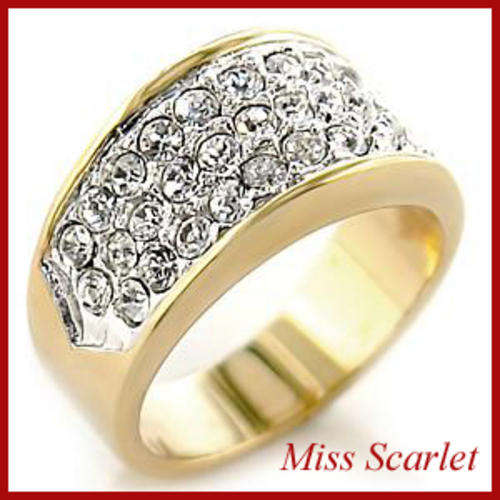 SIMULATED DIAMOND BAND RING - SIZE 10