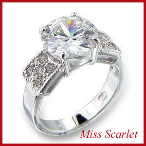 SIMULATED DIAMOND RING - SIZE 10