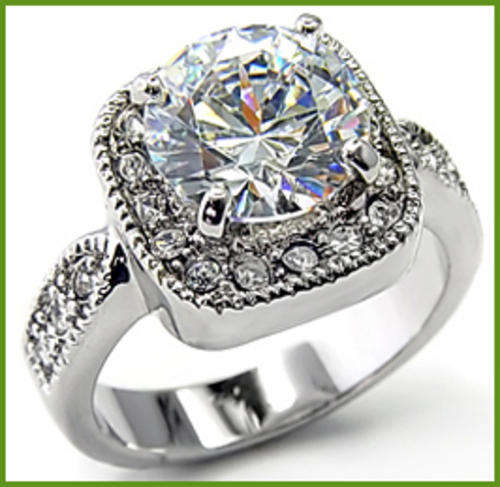 ANTIQUE STYLE SIMULATED DIAMOND RING
