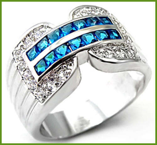 SIMULATED SAPPHIRE RING