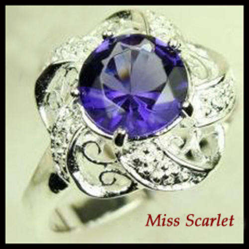 STERLING SILVER AMETHYST LADIES RING