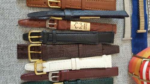 Job Lot of 31 Vintage Leather and Other Watch Straps all in Mint Condition