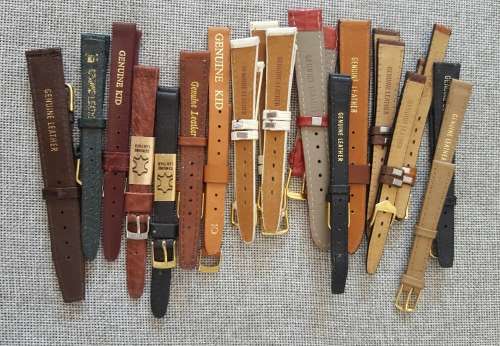 Job Lot of 31 Vintage Leather and Other Watch Straps all in Mint Condition