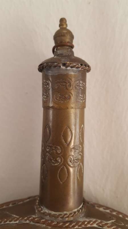 POWDER FLASK - Vintage Reproduction Ottoman / Islamic / North African Powder Flask