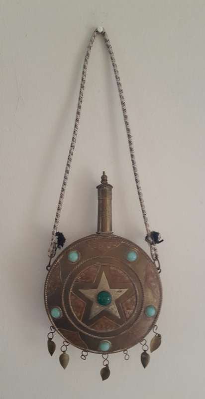 POWDER FLASK - Vintage Reproduction Ottoman / Islamic / North African Powder Flask