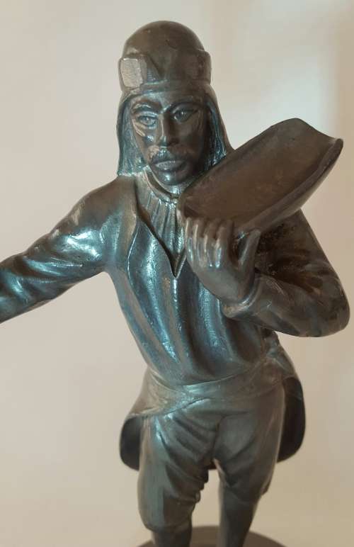 Anton Schreiner, Nabburg, Bayern Pewter Figural Candleholder