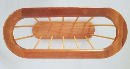 Mid-Century Modern / Retro Oval Spindle Magazine Rack (After Arthur Umanoff)