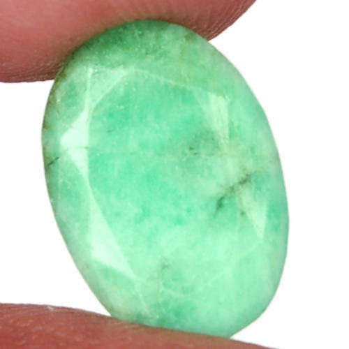 100% NATURAL UNTREATED MILKY   LIGHT GREEN COLUMBIAN EMERALD! 4.660 CTS