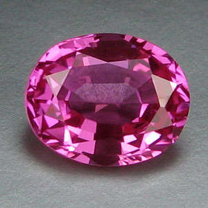 AAA+ PRIMROSE PINK SRI-LANKAN SAPPHIRE. BRILLIANT OVAL . 4.250 CTS