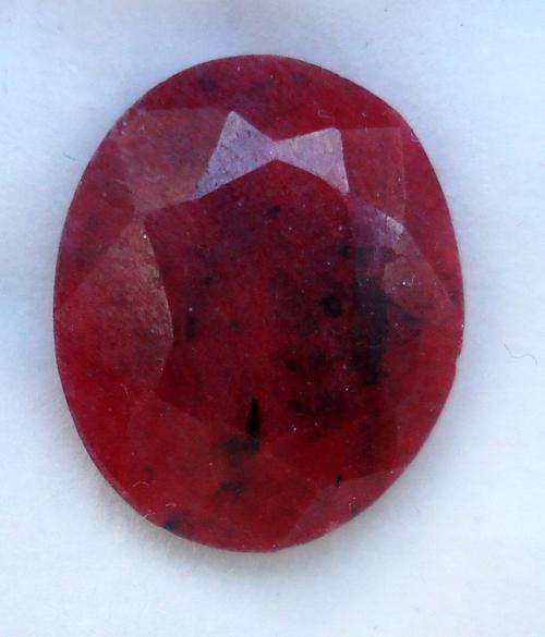 RICH DEEP RED AFRICAN RUBY, 9.510CTS .  COLOUR ENHANCED