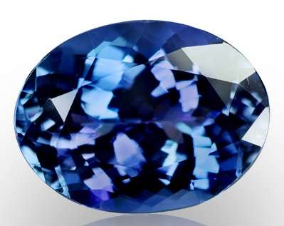 STUNNING OVAL BLOCK D! AAA+ TOP VIOLET BLUE  TANZANITE! 1.540CTS