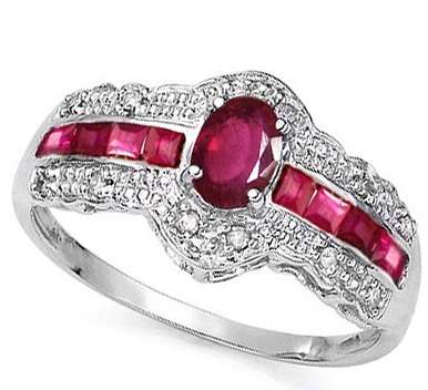 GORGEOUS 10K SOLID WHITE GOLD RUBY AND DIAMOND RING! 1.150CTS VALUE : R16'223.00