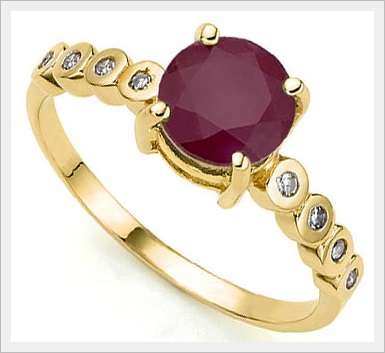 GORGEOUS 10K SOLID YELLOW GOLD RUBY AND DIAMOND RING! 2.020CTS VALUE : R15'121.00