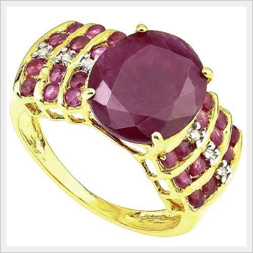 *I.S.* STUNNING 10K SOLID YELLOW GOLD RUBY AND DIAMOND RING! 8.400CTS VALUE : R25'117.00
