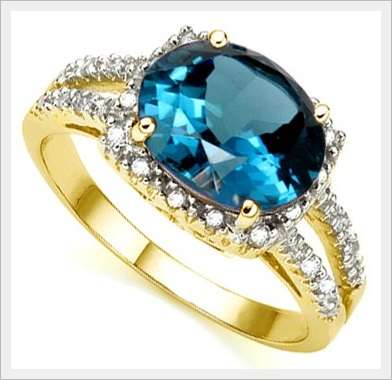 10K SOLID YELLOW GOLD BRAZILIAN TOPAZ & DIAMOND RING ! 3.400CTS VALUE : R21'132.00