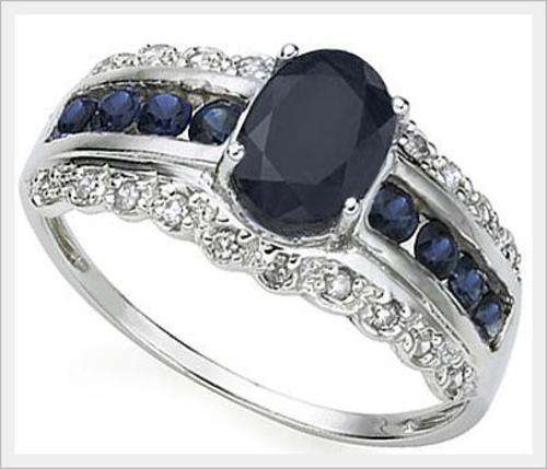 *I.S* STUNNING 10K SOLID WHITE GOLD SAPPHIRE AND DIAMOND RING! 1.650CTS VALUE : R14'745.00