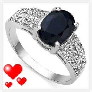 STUNNING 10K SOLID WHITE GOLD SAPPHIRE AND DIAMOND RING! 1.800CTS VALUE : R14'332.00
