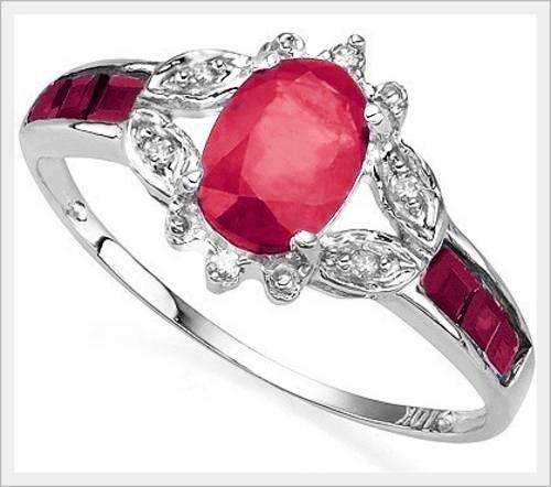 *I.S.* STUNNING 10K SOLID WHITE GOLD RUBY AND DIAMOND RING! 1.060CTS VALUE : R14'332.00