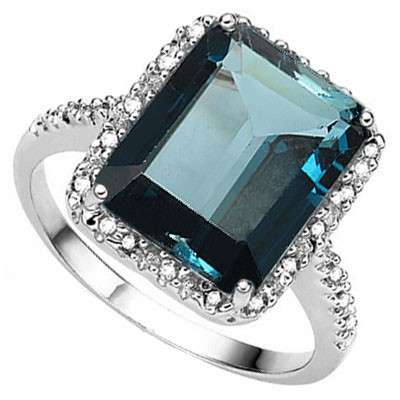 *In Stock* 10K SOLID WHITE GOLD TOPAZ AND DIAMOND RING! 7.550CTS VALUE : R18'321.00