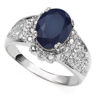 MAGNIFICENT 10K SOLID WHITE GOLD SAPPHIRE AND DIAMOND RING! 1.850CTS VALUE : R21'212.00