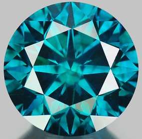 Brill. Round cut Diamond / 1.050 Cts / Fancy Blue Green - SI1. Ex Cut  *Optional Ring creation*