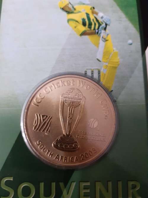2003 Cricket World Cup South Africa Souvenir Program with commemorative Medal