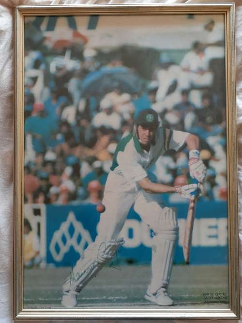 *** Signed and framed HANSIE CRONJE picture - discounted to R950!! ***