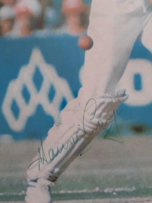 *** Signed and framed HANSIE CRONJE picture - discounted to R950!! ***