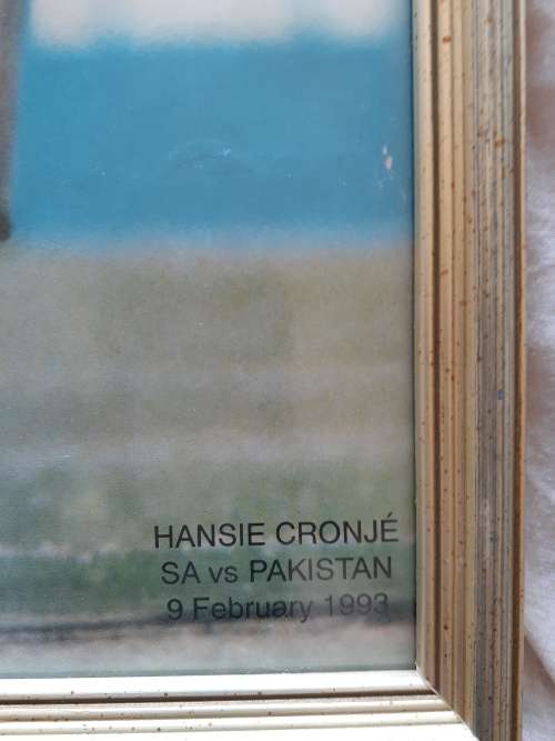 *** Signed and framed HANSIE CRONJE picture - discounted to R950!! ***