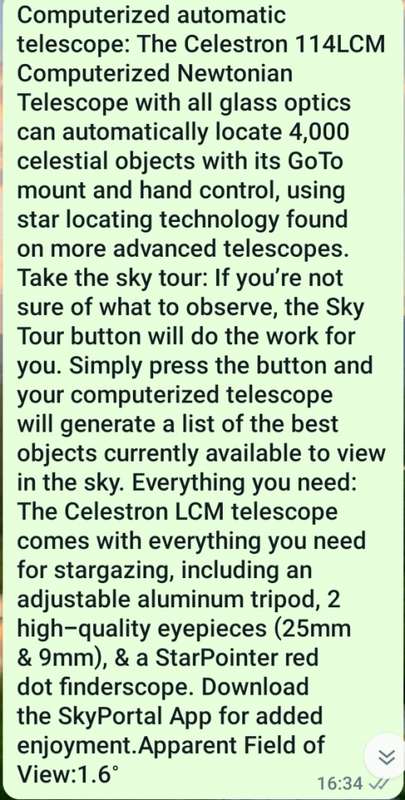 CELESTRON Computerised Telescope 114LCM - AS NEW!!