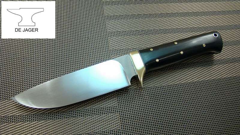 Handmade Knife , O1 tool , Black Ivory Handle