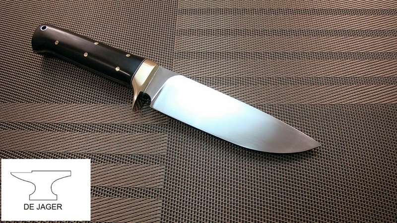 Handmade Knife , O1 tool , Black Ivory Handle