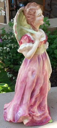 VINTAGE ELEGANT LADY FIGURINE MANUFACTURED BY H WATKIN, LAWTON, ENGLAND