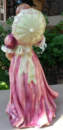 VINTAGE ELEGANT LADY FIGURINE MANUFACTURED BY H WATKIN, LAWTON, ENGLAND