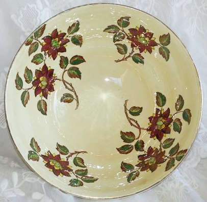 VINTAGE, HAND PAINTED, MALING FRUIT  BOWL IN THE BROCADE DESIGN, MADE IN ENGLAND.