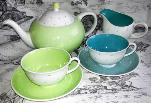 VINTAGE SUSIE COOPER QUAIL DESIGN, WITH RAISED SPOT BONE CHINA, TEA POT 1951