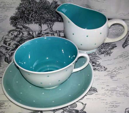 VINTAGE SUSIE COOPER QUAIL DESIGN, WITH RAISED SPOT BONE CHINA, TEA POT 1951