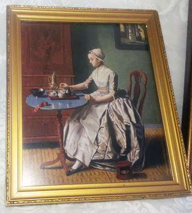 SELECTION OF 3  SMALL VINTAGE PRINTS OF OLD MASTERS, ALL FRAMED BEHIND GLASS, WOODEN FRAMES