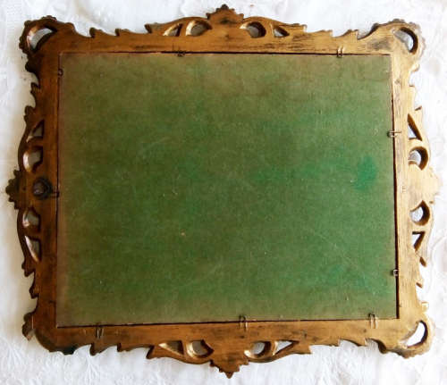 EDWARDIAN / VICTORIAN ORNATELY CARVED, HEAVILY GILDED WOODEN  FRAMED MIRROR