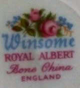 ROYAL ALBERT BONE CHINA , ENGLAND, SIDE PLATE " WINSOME "
