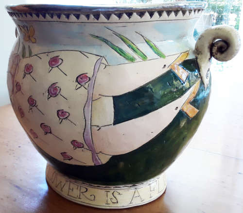 DELIGHTFUL !!! " FAT LADIES "  FRUIT BOWL BY WELL KNOWN S.A. ARTIST R.SENECAL 2002