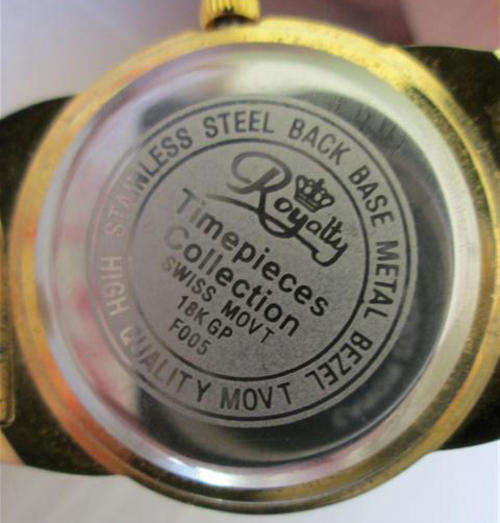 Royalty collection swiss movt 18kgp price on sale