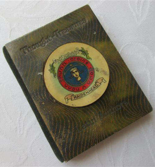 LITTLE VICTORIAN SOUVENIR BOOK FROM MAIDENHEAD..... THOUGHTS - TREASURES,... LATIN AUTHORS