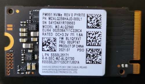 Samsung PM991 256GB M.2 NVME Pcie 2242 SSD
