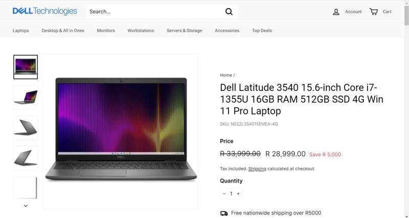 Dell Latitude 3540 13th Gen i7 1355U 5Ghz,16GB RAM,512GB SSD,15.6  inch FHD,4G LTE