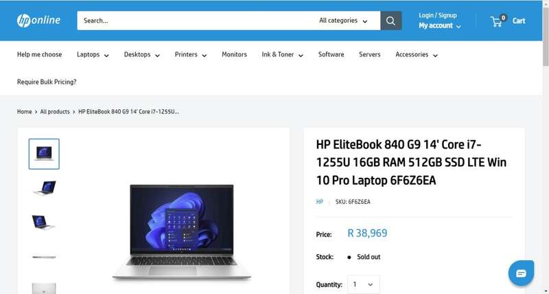 HP Elitebook 840 G9 14" 12th Gen Core i7-1255U 4.7Ghz, 16GB RAM, 512GB SSD,LTE