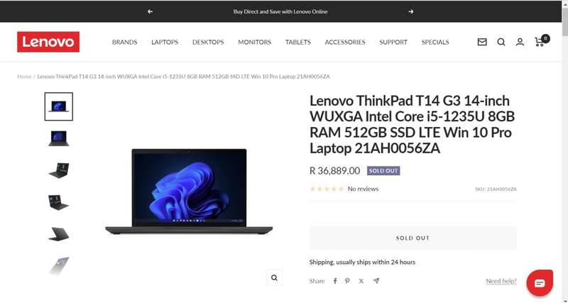 Like New Lenovo Thinkpad T14 Gen 3 12th Gen i5 1235U 4.4Ghz,16GB RAM,512GB SSD,14  inch WUXGA